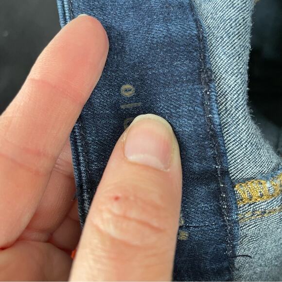 Chicos So Lifting Dark Wash High Rise Cropped Jeans Womens 0P Blue Denim Zip Fly - Picture 8 of 11